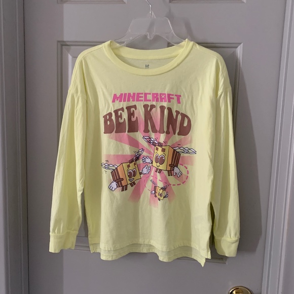 Minecraft Kids Yellow Long Sleeve Tee Shirt - Picture 1 of 6